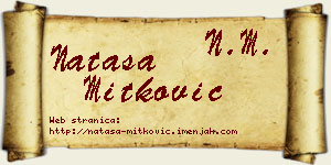 Nataša Mitković vizit kartica
